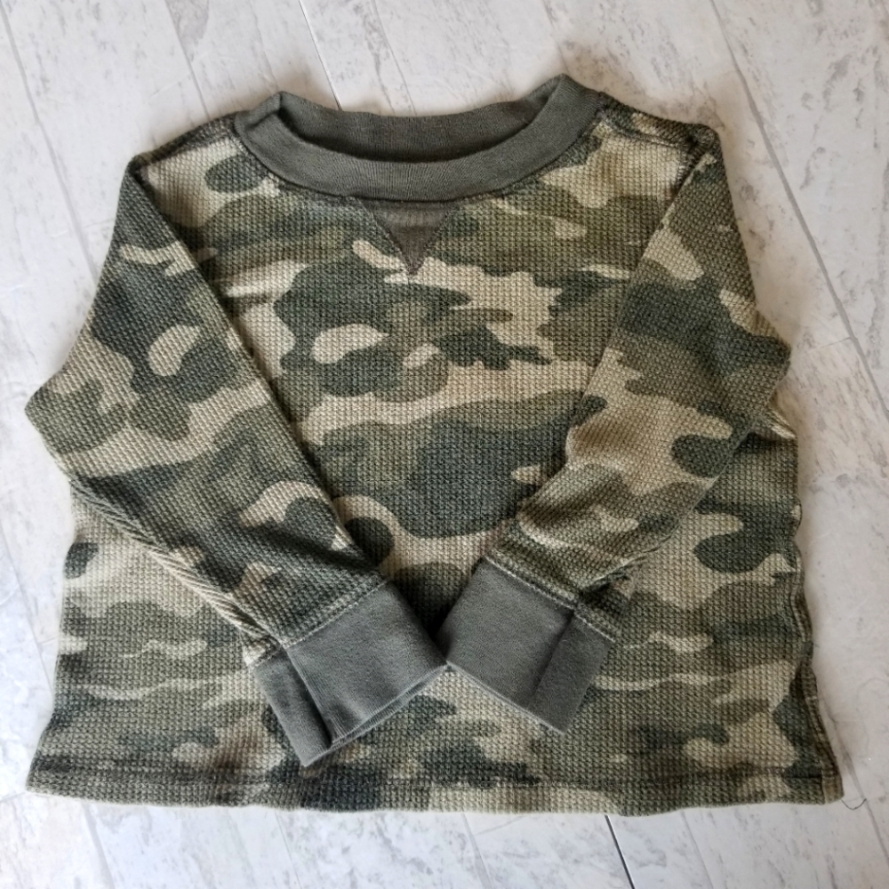 Old Navy Long Sleeve Green camouflage shirt Size 18-24 mo
